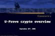 September 20 th, 2006 U-Prove crypto overview Copyright © 2006, 9112-1772 Quebec Inc. Proprietary and Confidential.