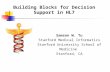 Building Blocks for Decision Support in HL7 Samson W. Tu Stanford Medical Informatics Stanford University School of Medicine Stanford, CA.