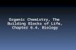 Organic Chemistry, The Building Blocks of Life, Chapter 6.4, Biology.