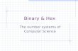 Binary & Hex The number systems of Computer Science.