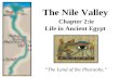 The Nile Valley Chapter 2:ie Life in Ancient Egypt “The Land of the Pharaohs.”