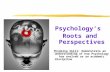 Psychology’s Roots and Perspectives Thinking Skill: Demonstrate an understanding of how Psychology has evolved as an academic discipline.