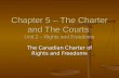 Chapter 5 – The Charter and The Courts Unit 2 – Rights and Freedoms The Canadian Charter of Rights and Freedoms.