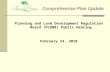 Comprehensive Plan Update Planning and Land Development Regulation Board (PLDRB) Public Hearing February 24, 2010.