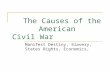 The Causes of the American Civil War Manifest Destiny, Slavery, States Rights, Economics,