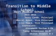 Transition to Middle School Hart Middle School 2015-2016 Terry Conde, Principal Marcel Baker, Vice Principal Lisa Hague, Vice Principal Counselors: Elizabeth.