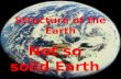Structure of the Earth Not so solid Earth. The Earth has three levels: Core, Mantle, Crust.