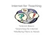 Internet for Teaching *Internet Basics *Searching the Internet *Modifying Plans to Needs.
