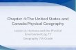 Chapter 4:The United States and Canada:Physical Geography Lesson 2: Humans and the Physical Environment pg.77 Geography 7th Grade.
