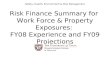 Safety, Health, Environment & Risk Management Risk Finance Summary for Work Force & Property Exposures: FY08 Experience and FY09 Projections.