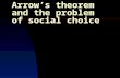 Arrow’s theorem and the problem of social choice.