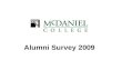 McDaniel College Alumni Survey 2009 Alumni Survey 2009.