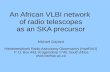 An African VLBI network of radio telescopes as an SKA precursor Michael Gaylard Hartebeesthoek Radio Astronomy Observatory (HartRAO) P. O. Box 443, Krugersdorp.