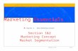 Chapter 21 Channels of Distribution Section 1&2 Marketing Concept Market Segmentation Chapter 2 Basic Marketing Concepts Marketing Essentials.