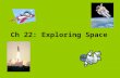 Ch 22: Exploring Space. “Imagination is more important than knowledge” -Albert Einstein.