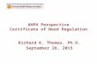 AHPA Perspective Certificate of Need Regulation Richard K. Thomas, Ph.D. September 28, 2015.
