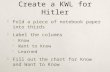 Create a KWL for Hitler  Fold a piece of notebook paper into thirds  Label the columns  Know  Want to Know  Learned  Fill out the chart for Know.