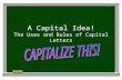 A Capital Idea! The Uses and Rules of Capital Letters.