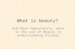 What is beauty? And More Importantly, what is the use of Beauty in understanding history.