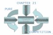 1 CHAPTER 21 PURE COMPETITION 4 Market Structures Economists group industries into four distinct market structures based on: * the number of firms in.