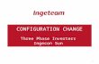 CONFIGURATION CHANGE Three Phase Inverters Ingecon Sun 1.