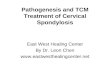 Pathogenesis and TCM Treatment of Cervical Spondylosis East West Healing Center By Dr. Leon Chen .