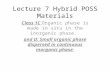 Lecture 7 Hybrid POSS Materials Class 1C Organic phase is made in situ in the inorganic phase. and D: Small organic phase dispersed in continuous inorganic.