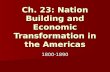 Ch. 23: Nation Building and Economic Transformation in the Americas 1800-1890.