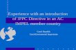 Experience with an introduction of IPPC Directive in an AC IMPEL member country Czech Republic Czech Enviromental Inspectorate.