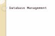 Database Management. Databases, Data, and Information A database is a collection of data organized in a manner that allows access, retrieval, and use.