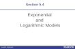 Section 5.4 Exponential and Logarithmic Models. Objectives  Model data with exponential functions  Use constant percent change to determine if data.