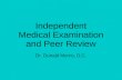 Independent Medical Examination and Peer Review Dr. Donald Morris, D.C.