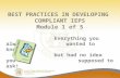BEST PRACTICES IN DEVELOPING COMPLIANT IEPS Module 1 of 5 Everything you always wanted to know… but had no idea you were supposed to ask! 1.