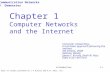 Introduction1-1 Part of slides provided by J.F Kurose and K.W. Ross, All Rights Reserved Chapter 1 Computer Networks and the Internet Computer networking.