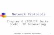 1 Network Protocols Chapter 6 (TCP/IP Suite Book): IP Forwarding Copyright © Lopamudra Roychoudhuri.