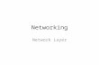 Networking Network Layer. Networking – Network Layer The Network Layer is part of the Internet Protocol stack The Network Layer sits between the Transport.