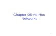 1 Chapter 05 Ad Hoc Networks. 2 Outline  Introduction  Unicast routing  TCP on Mobile Ad Hoc Networks  Selected security issues.