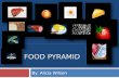 FOOD PYRAMID By: Alicia Wilson  Food Pyramid Food Pyramid  Fruit & VeggiesFruit & Veggies  Grains Grains  Meat & BeansMeat & Beans  DairyDairy