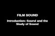 FILM SOUND Introduction: Sound and the Study of Sound.