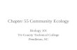 Chapter 55 Community Ecology Biology 101 Tri-County Technical College Pendleton, SC.