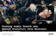 Turning Audio Search and Speech Analytics into Business Intelligence.