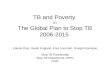 TB and Poverty in The Global Plan to Stop TB 2006-2015 Valerie Diaz, Sarah England, Knut Lönnroth, Giorgio Roscigno Stop TB Partnership Stop TB Department,