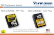 The Specialists in ESD Protection EBP Continuous Monitor Vermason.co.uk Made in the United States of America Item 222606 Item 222607 - UK Plug - Euro Plug.