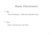 Basic Electronics By Asst Professor : Dhruba Shankar Ray For B.Sc. Electronics Ist Year 1.