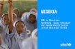 N IGERIA C4D in Education: Promoting girls education and Female Participation in the education sector.