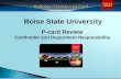 1 Boise State University P-card Review Cardholder and Department Responsibility WellsOne Commercial Card.