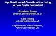 Applications of G-estimation using a new Stata command Jonathan Sterne jonathan.sterne@bristol.ac.uk Kate Tilling kate.tilling@bristol.ac.uk Department.