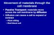 Movement of materials through the cell membrane Passive Transport: materials move across the cell membrane by diffusion Diffusion can cause a cell to expand.
