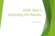 DDM Part II Analyzing the Results Dr. Deborah Brady.