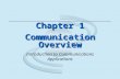 Chapter 1 Communication Overview Introduction to Communications Applications.